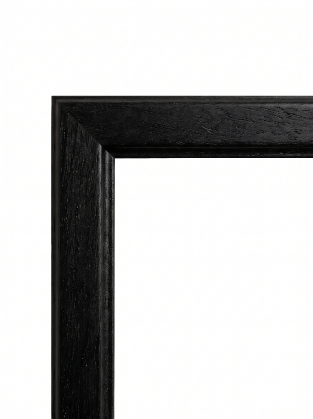 Se bildet i fullskjerm Bilderamme Brunelle i svart (Black, T1008) – 13 mm flat galleriramme i tre etter mål
