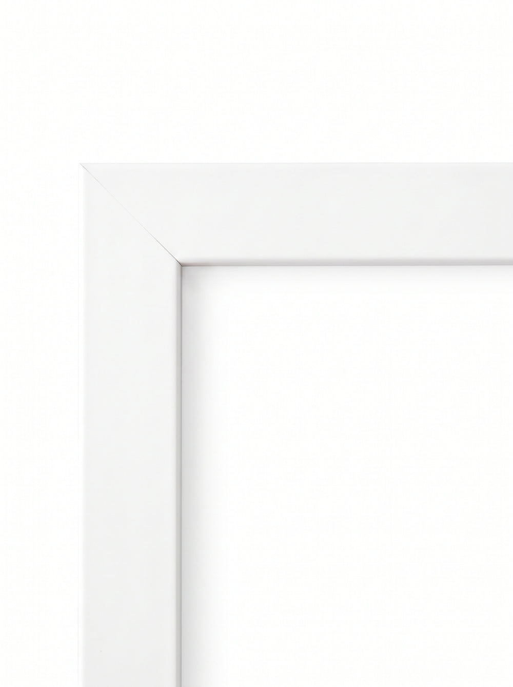 Se bildet i fullskjerm Bilderamme Syren i hvit (White, T1028) – 20 mm flat, moderne treramme etter mål
