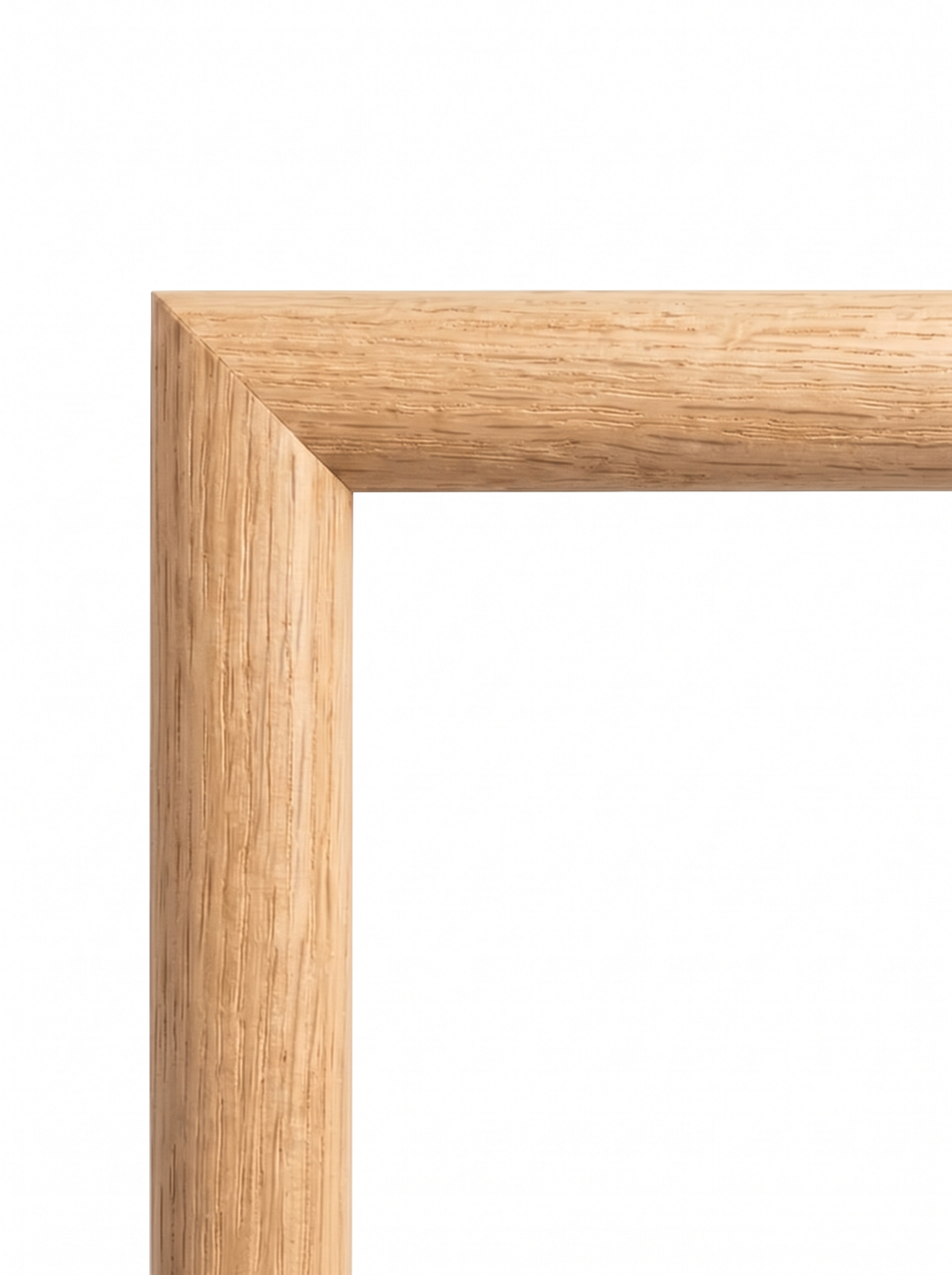 Se bildet i fullskjerm Bilderamme Valmue i natur (Natural wood, T1001) – 10 mm slank, rund treramme etter mål