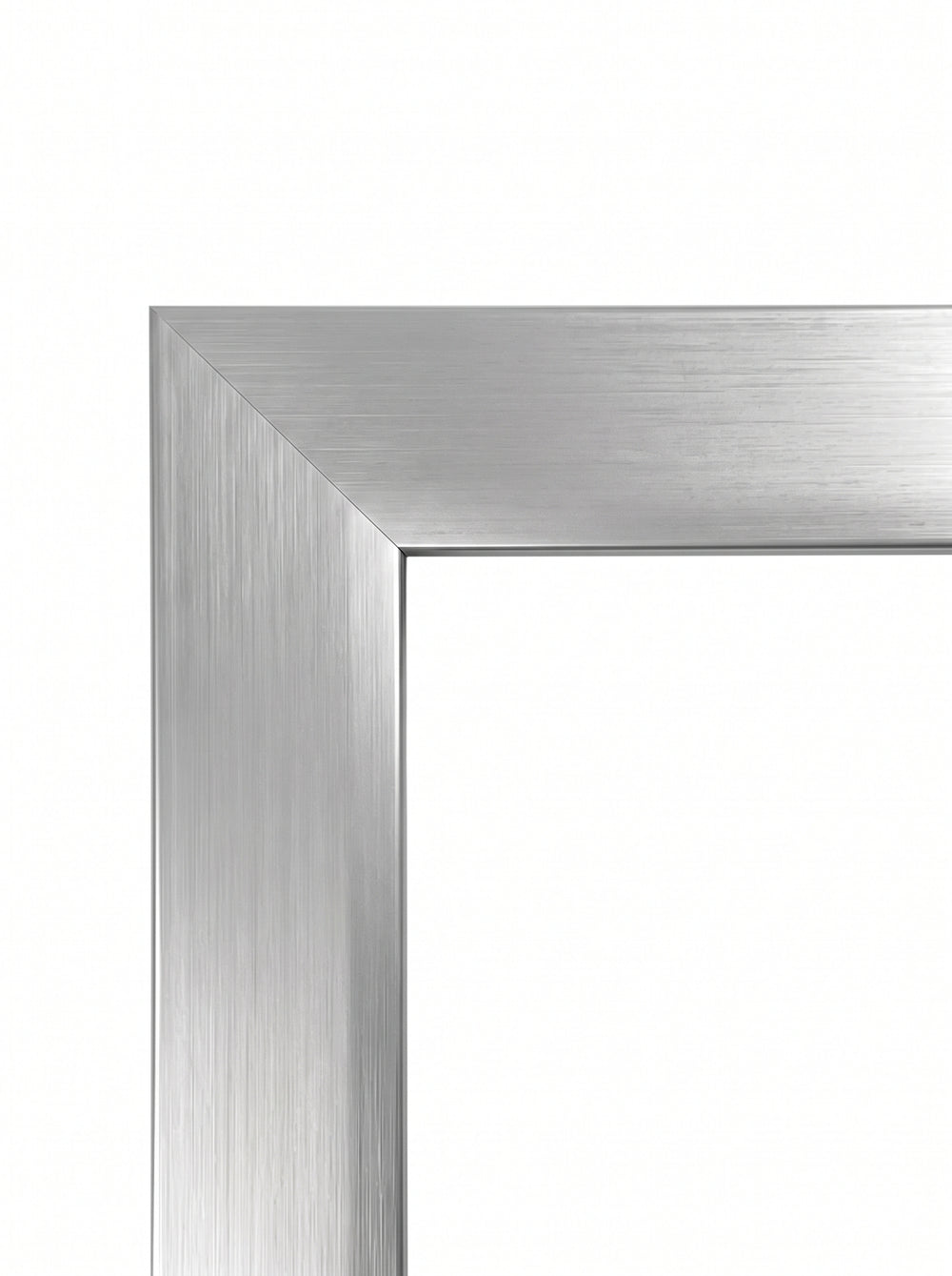 Bilderamme Anemone i sølv (Silver, A1004) – 30 mm bred aluramme i børstet aluminium etter mål