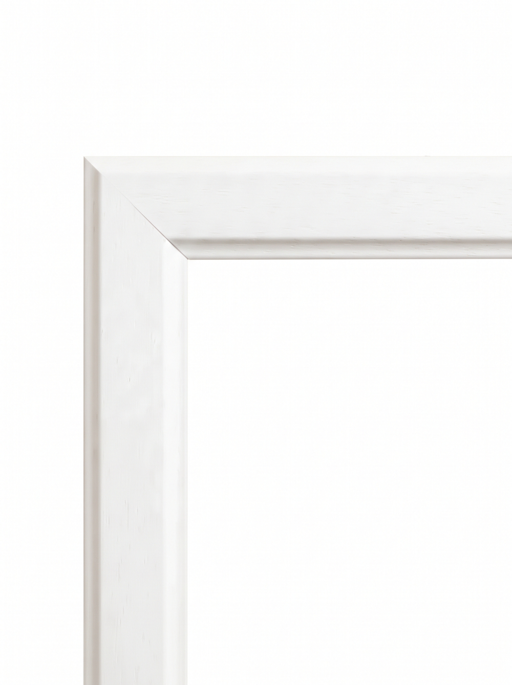 Bilderamme Brunelle i hvit (White, T1007) – 13 mm flat galleriramme i tre etter mål