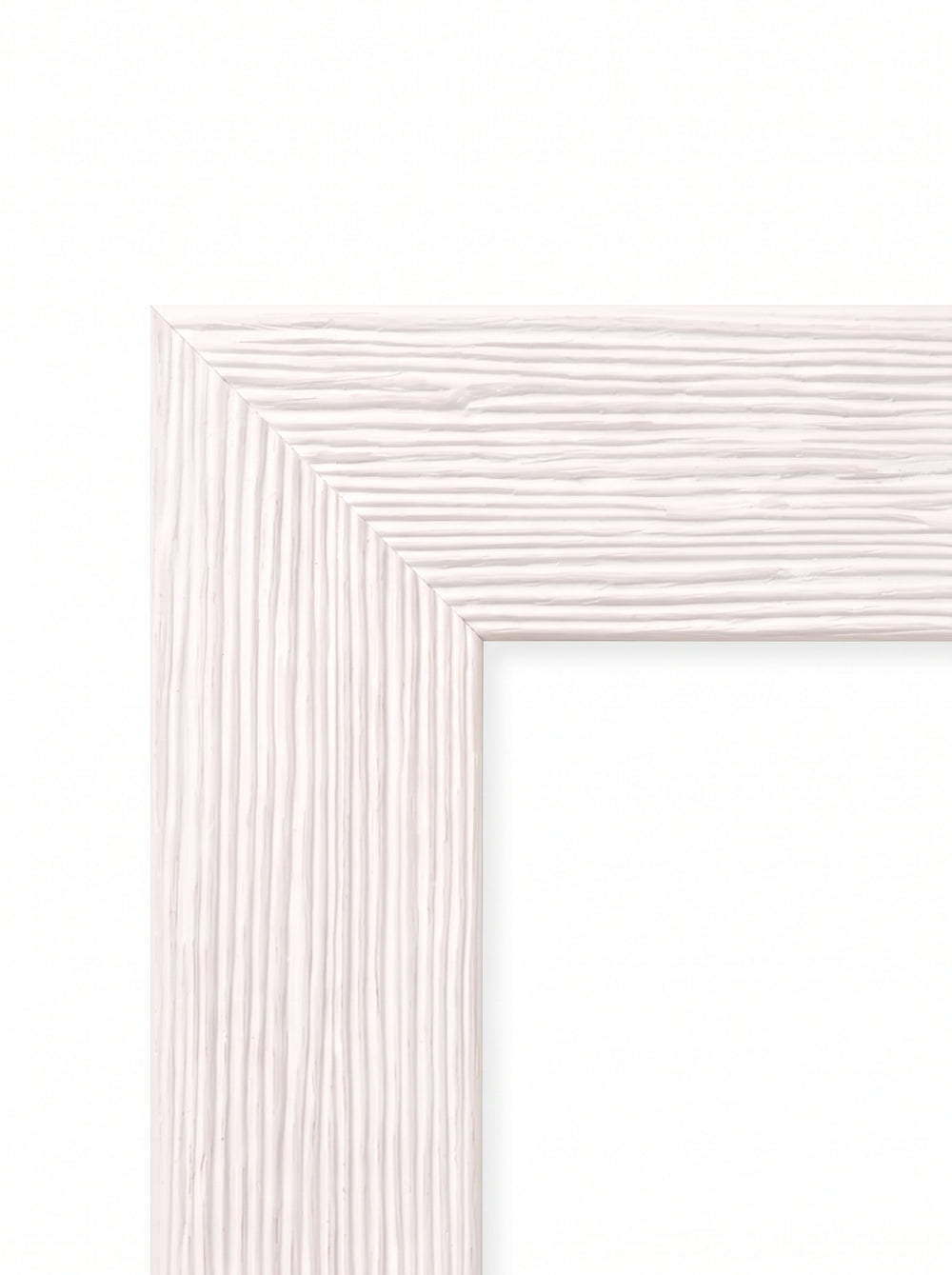Bilderamme Lilje i hvit (White, T1081) – 43 mm ekstra bred, flat treramme etter mål