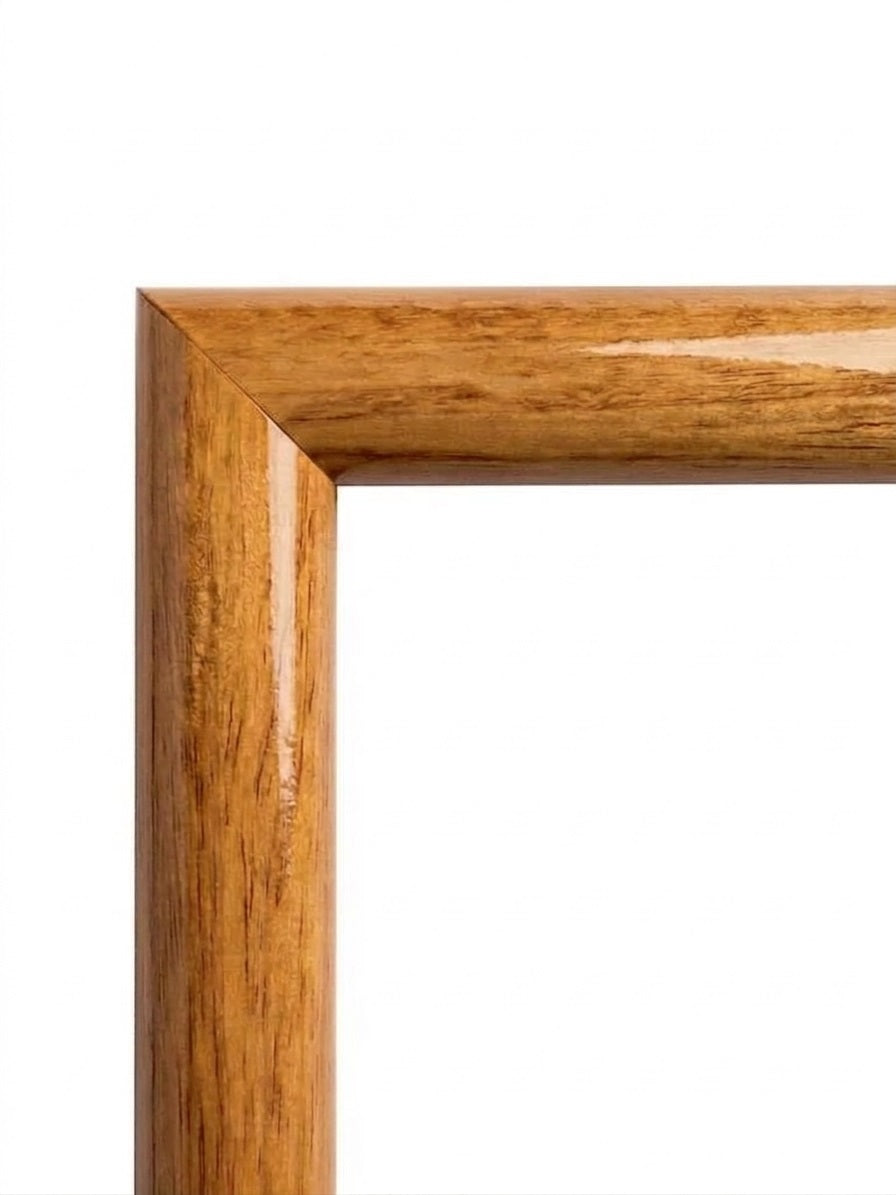 Bilderamme Rose i brun (Brown, T1085) – 19 mm bred, buet treramme etter mål